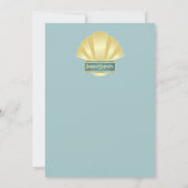 Invitation Fête des mariées Art Déco Elégant or Turquoise (Dos)