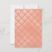 Invitation Fête des mariées Art déco rose élégante Gold Foil (Dos)