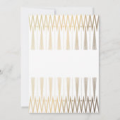 Invitation Fête des mariées Art Déco White et Gold Gatsby (Dos)