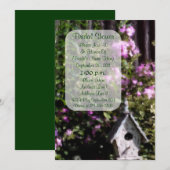 Invitation Fête des mariées Art Jardin Fleur (Devant / Derrière)