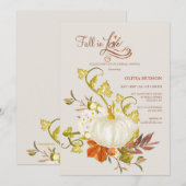 Invitation Fête des mariées Automne Caress (Devant / Derrière)