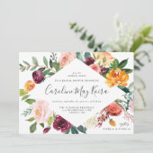 Invitation Fête des mariées automne élégante (Debout devant)