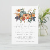 Invitation Fête des mariées automne élégante (Debout devant)