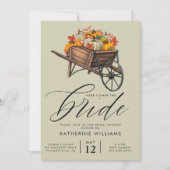 Invitation FÊTE DES MARIÉES | Automne Roue Automne Baril Flor (Devant)