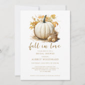 Invitation Fête des mariées Automne Rustique Citrouille (Devant)