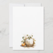 Invitation Fête des mariées Automne Rustique Citrouille (Dos)