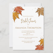 Invitation Fête des mariées Autumn Foliage Feuilles d'automne (Devant)
