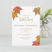 Invitation Fête des mariées Autumn Foliage Feuilles d'automne (Debout devant)
