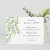 Invitation Fête des mariées aux branches d'olivier. Jardin ve (Debout devant)