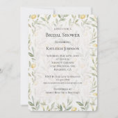 Invitation Fête des mariées aux citrons jaunes frais (Devant)