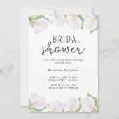 Invitation Fête des mariées aux fleurs blanches de Calla (Devant)