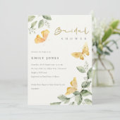 Invitation Fête des mariées aux papillons du joli jardin (Debout devant)