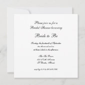 Invitation Fête des mariées aux perles blanches (Dos)