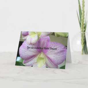 Invitation Fête des mariées avec orchidées violett