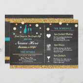 Invitation Fête des mariées Bachelorette Parties scintillant (Devant / Derrière)