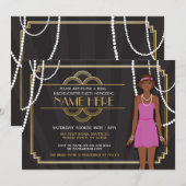 Invitation Fête des mariées Bachelorette Party 1920s Invitati (Devant / Derrière)