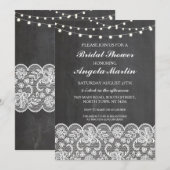 Invitation Fête des mariées Bachelorette Party Chalk Lace Inv (Devant / Derrière)