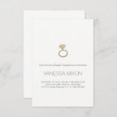 Invitation Fête des mariées | Bague de diamant (Devant / Derrière)