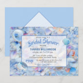 Invitation Fête des mariées balnéaire tropicale Beach Seashel (Devant / Derrière)