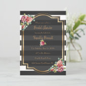 Invitation Fête des mariées, bande, noir blanc (Debout devant)