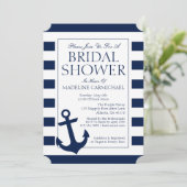 Invitation Fête des mariées | Bandes Nautiques (Debout devant)