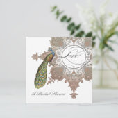 Invitation Fête des mariées baroque Peacock - Moch (Debout devant)