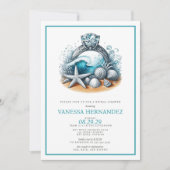 Invitation Fête des mariées Beach Bride (Devant)