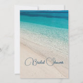 Invitation Fête des mariées Beach Scène Côte Bleu (Dos)