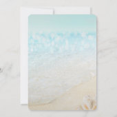 Invitation Fête des mariées Beach Seashells (Dos)