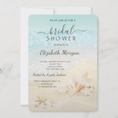 Invitation Fête des mariées Beach Seashells (Devant)
