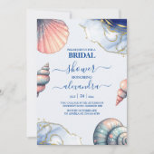 Invitation Fête des mariées Beach Seashells (Devant)