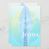 Invitation Fête des mariées Beach Surf Soleil Bleu (Devant / Derrière)