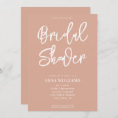 Invitation Fête des mariées beige moderne (Devant / Derrière)