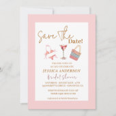 Invitation Fête des mariées Bikinis Party Enregistrer la date (Devant)