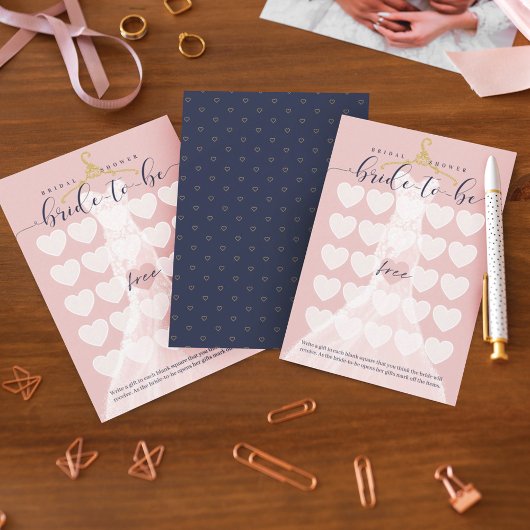 Invitation Fête des mariées Bingo Chic Mariage Robe Douche Je