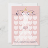 Invitation Fête des mariées Bingo Chic Mariage Robe Douche Je (Devant)