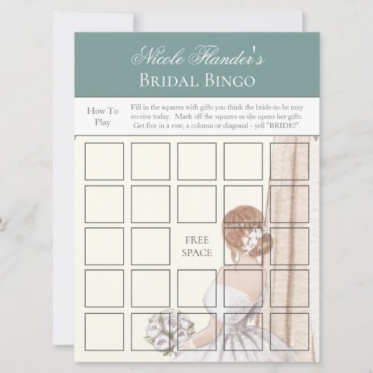 Invitation Fête des mariées - Bingo Game Card (Devant)