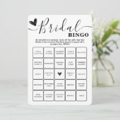 Invitation Fête des mariées Bingo Mariage Élégante calligraph (Debout devant)