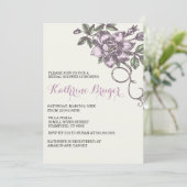 Invitation Fête des mariées biologique vintage (Debout devant)