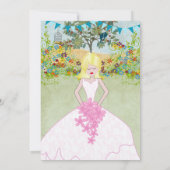 Invitation Fête des mariées Bird Cage Embrasser Inséparables (Dos)