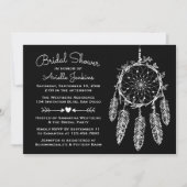 Invitation Fête des mariées Black Dreamcatcher (Devant)