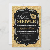 Invitation Fête des mariées - Black Gold (Devant)