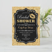 Invitation Fête des mariées - Black Gold (Debout devant)