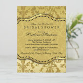 Invitation Fête des mariées Black & Gold Danaches (Debout devant)