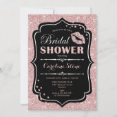 Invitation Fête des mariées - Black Rose Gold (Devant)