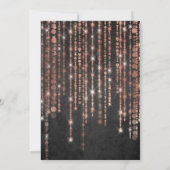 Invitation Fête des mariées Black Rose Gold String (Dos)