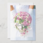 Invitation Fête des mariées blanc dentelle Mariage (Devant)