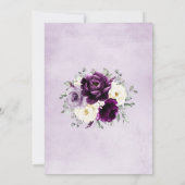 Invitation Fête des mariées blanche d'aubergine de prune viol (Dos)