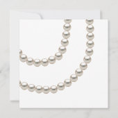 Invitation Fête des mariées blanche élégante perle (Dos)