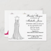 Invitation Fête des mariées blanche populaire (Devant / Derrière)